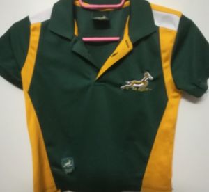 Kids Costumes to Hire - Springbok Rugby Jersey - Age 7